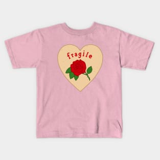 Fragile Mazapan Heart PINK Kids T-Shirt